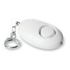 PromotionGift Mini personal alarm with keyring - white