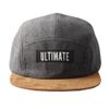 Accessoryo Unisex Ultimate Grey Felt Five Panel Cap with Brown Peak