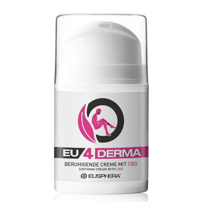 EUSPHERA - EU4DERMA - Creme für Gesicht und Körper mit natürlichen Inhaltsstoffen zur topischen Anwendung Beruhigende Wirkung bei Dermatitis, Akne und epidermalen Läsionen von Psoriasis 50ml