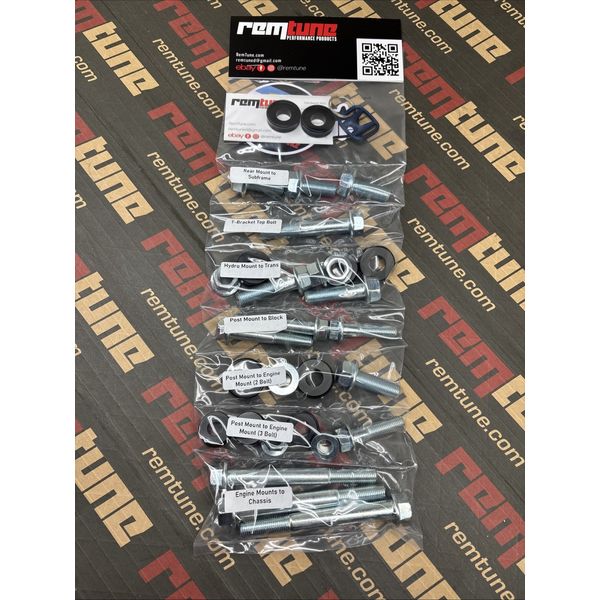 Honda B Series Engine Mount Bolt Kit EG DC Civic Integra 2/3 Bolt Post Trans