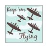 CafePress Keep Em Flying 5.5" Round Car Magnet Magnetic Bumper Display