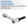 sourcing map 4pcs Clamping Lever Adjustable Handles M10 x 25mm Metric Male Thread Level Handle Threaded Stud Hand Knobs Locking Rotating Screw Handles Quick Release, Silver Tone