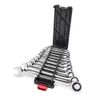 Combination Wrench Set Ratcheting SAE Off-Corner Loading Hand Tool (11-Piece)