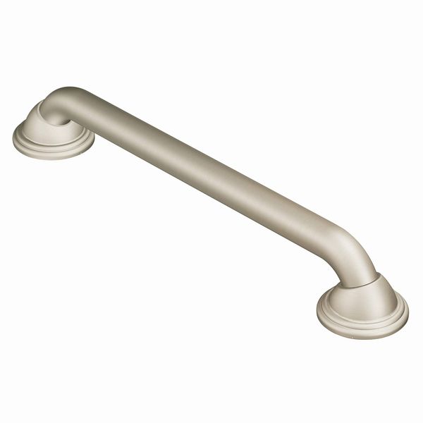 Moen LR8724D2BN Home Care 24-Inch Designer Stainless Steel Grab Bar with Concealed Screws, Brushed Nickel