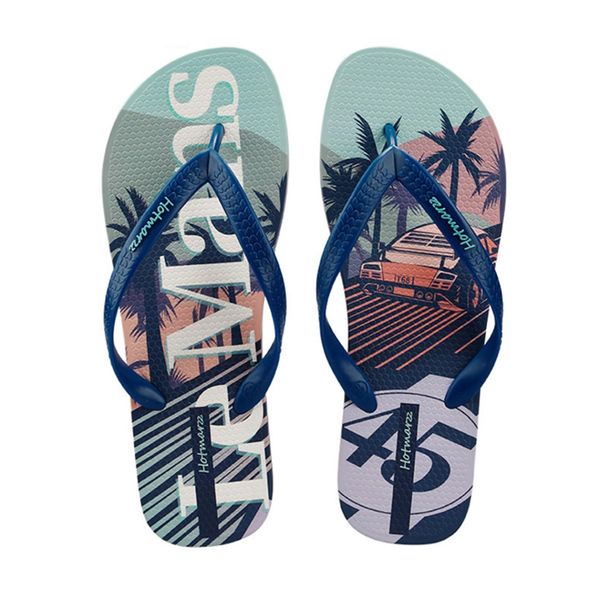 GUREITOJP Thong Sandals PVC Print, Hawaii, Men's, Thong Sandals, Slippers, Sandals, Flip Flops, Summer Shoes, Direct Worn On, For Everyday, Non-Slip, Abrasion, Running, Impact Reduction, Comfortable,