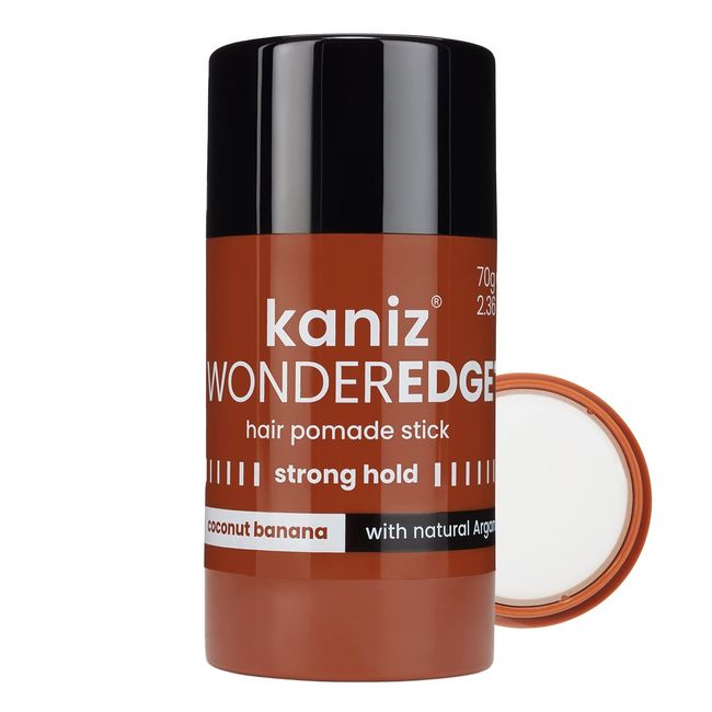 Kaniz Wonder Edge Pomade Stick hair Coconut Banana 70 g, White