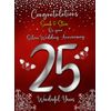 Personalised Silver 25th Wedding Anniversary Card (Special Couple)