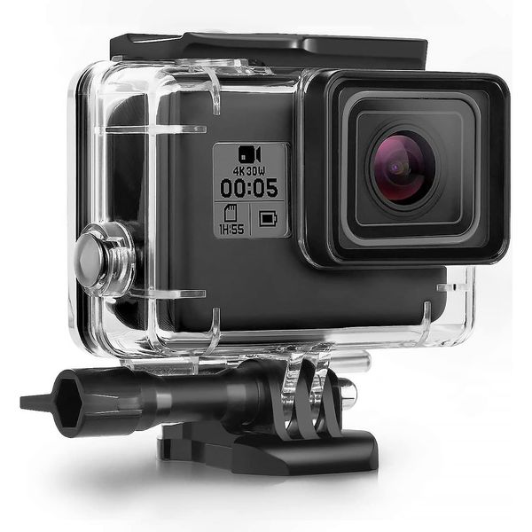 Kuptone Wasserdichtes Gehäuse Case Kompatibel mit GoPro Hero7/(2018) 6/5 Wasserdichtes Gehäuse Tauchschutzgehäuse Shell 45m mit Halterung Kompatibel mit GoPro Hero7/(2018) 6/5 Black Action Camera