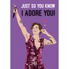 Harry Styles I Adore You Valentines Card