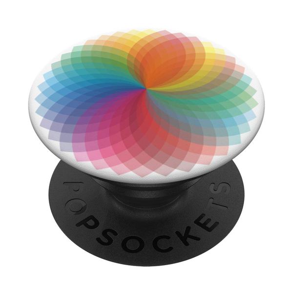 Pretty Rainbow Spirograph Geometric Art for Math Teacher PopSockets Swappable PopGrip