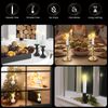 10pcs Warm White Chistmas LED Taper Clip On Candles with Remote Control Timer 