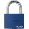 ABUS padlock T65AL/40 myLOCK - individually writable - locker lock - solid aluminium lock body - ABUS security level 5 - blue
