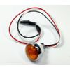 Pair 1-1/4" Dual Function Amber LED Marker Light VTG/Classic Mini Moon Chrome 