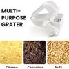 Cheese Grater with Handle, Rotary Grater,Vegetable, Chocolate, White 
