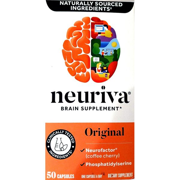 Neuriva Original Brain Performance Supplement 50 Capsules EXP 04/2026