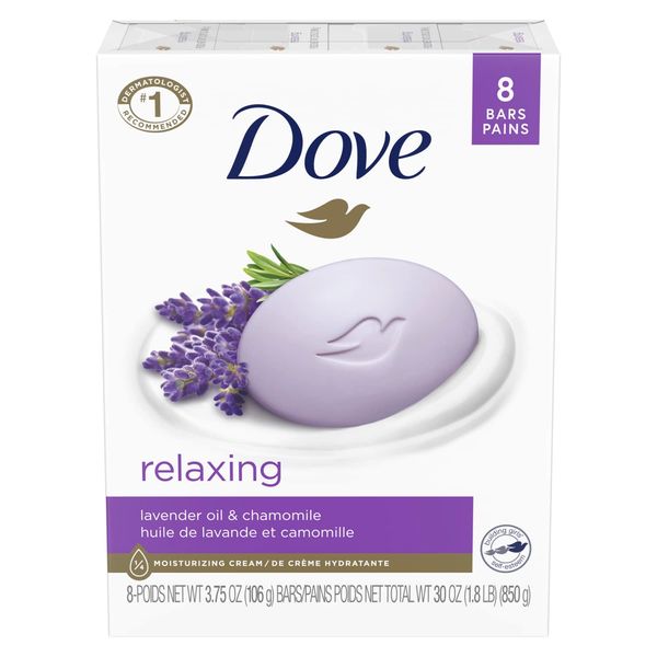 Dove Relaxing lavender oil & chamomile moisturizing cream, 8 Bars