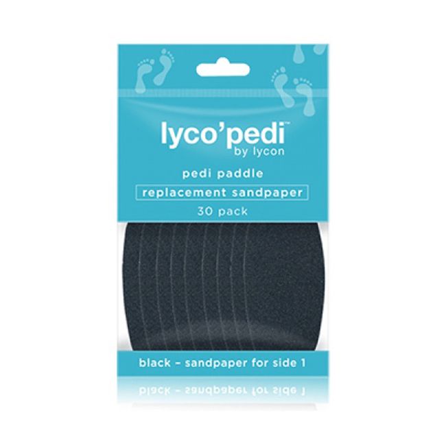 Foot Care Exfoliating Replacement Lycon Lyco Pedi Sandpaper Refill 30 Pieces for Foot Paddle Sandpaper Fine Coarse Feet Foot File Sole Exfoliation Exfoliation Heel Care Heel Roughness