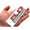 2pcs 5.0 Liter Supercharged Emblems Hood Engine 3D Badge Replacement for Universal Application Trunk (Red)