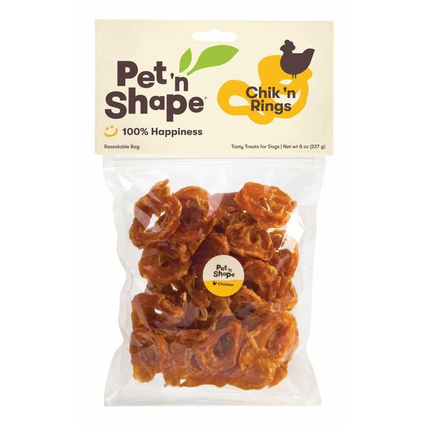 Pet 'n Shape Chik 'n Rings Jerky Dog Treats - 8 Ounce