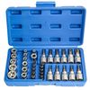 Socket and Socket Bit Set, 34Pcs Female E Torx Socket Set 1/4" 3/8" Drive E4-E20, Star Socket Steel Tamper Proof Bit Socket Set 3/8" Drive T10-T60