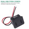KEFIDEK Double-Layer USB Socket Charging Socket Arc Straight Side Desk Lamp Built-in Power Socket with Cable Connector