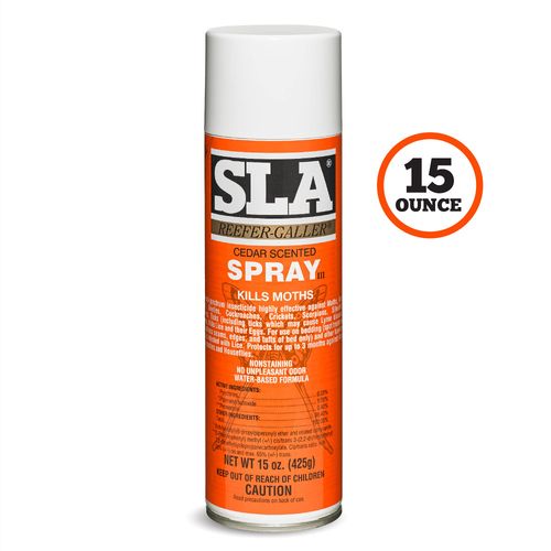 Reefer Galler SLA Cedar Scented Moth Repellent Spray, Kills Moths Bed Bugs and Pests on Contact, 15 oz