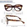 KoKoBin 3-Pack Oversized Reading Glasses For Women Blue Light Blocking Readers with Spring Hinge Ladies Computer Reader 3.0