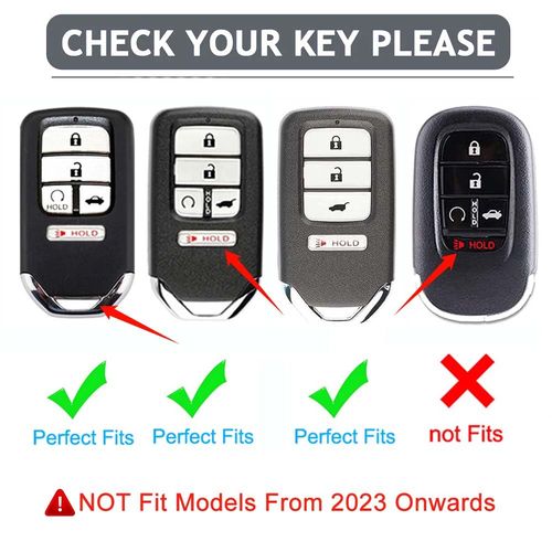 Cacacar for Honda Key Fob Cover, Premium Soft TPU Full Protection Key Fob Case for 2016-2022 Honda Accord Civic CRV Pilot Ridgeline Passport Smart Remote Key Protector (Size B-Ivory)