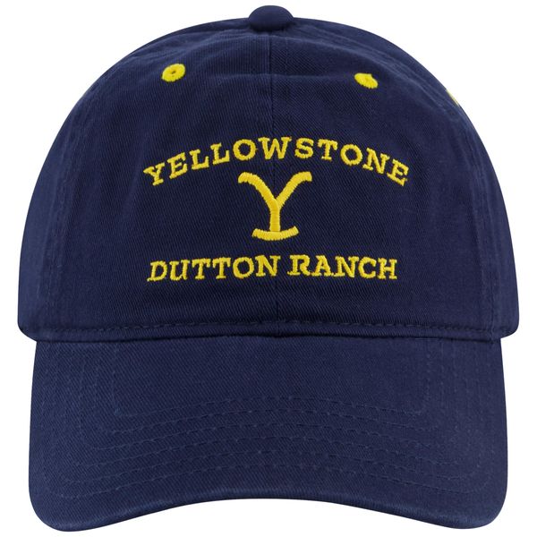 Concept One Unisex-Erwachsene Yellowstone Dad Hat, Dutton Ranch Cotton Adjustable Baseball Cap with Curved Brim Baseballkappe, Marineblau, Einheitsgre