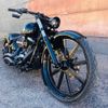 Black Motorcycle Mini Oval Mirrors For Harley Davidson Dyna Glide Road Glide US