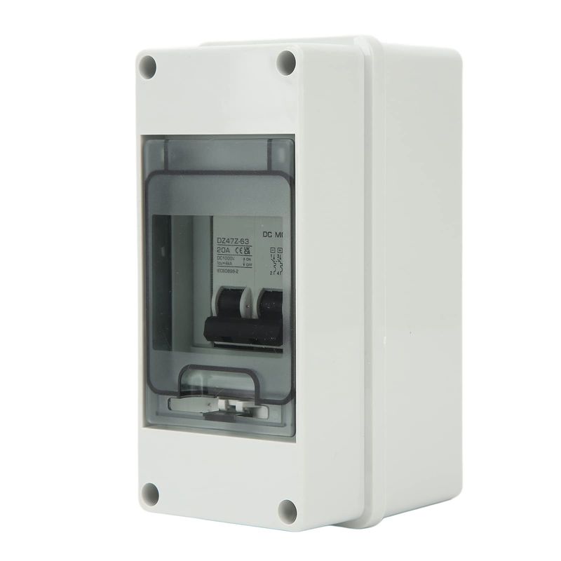 DC Miniature Circuit Breaker 2 Pole 1000V 20A – Isolator With Waterproof Cover For Solar PV Systems, RV, And Off-Grid Setups