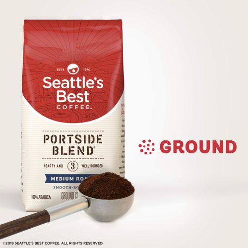 Seattle's Best Coffee Portside Blend Medium Roast Ground Coffee | 12 Ounce Bags (Pack of 3)