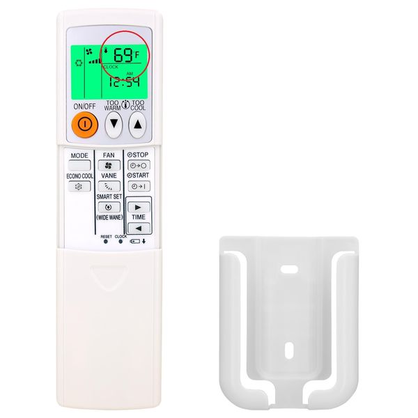 Replacement Remote Control for Mitsubishi Electric Mr Slim Air Conditioner E12A49426,KM06C,with Backlit,Wall Mounting Bracket