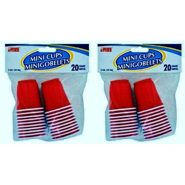 Mini Red Plastic Cups, 40-ct