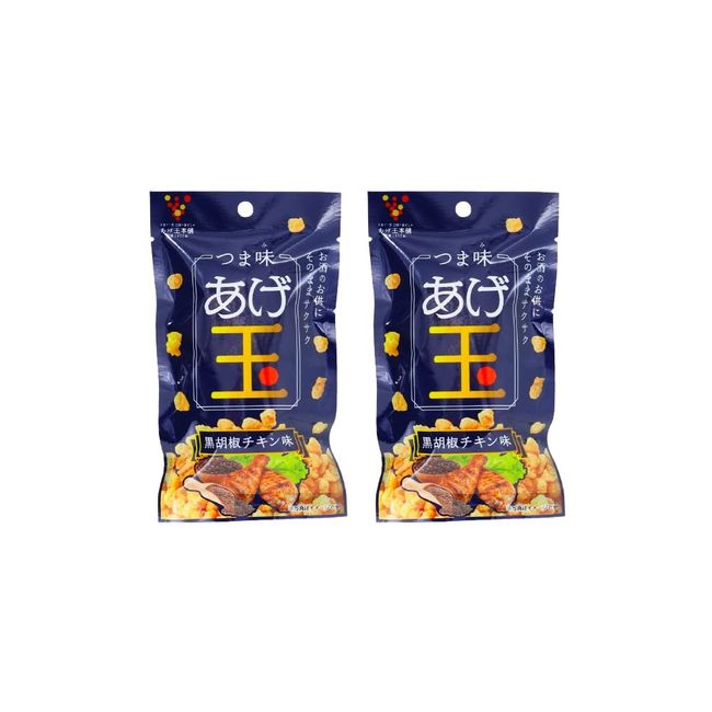 Kyowa Foods Industry Agetama Honpo Tsumami Agedama Black Pepper Chicken Flavor, 0.9 oz (25 g) x 2