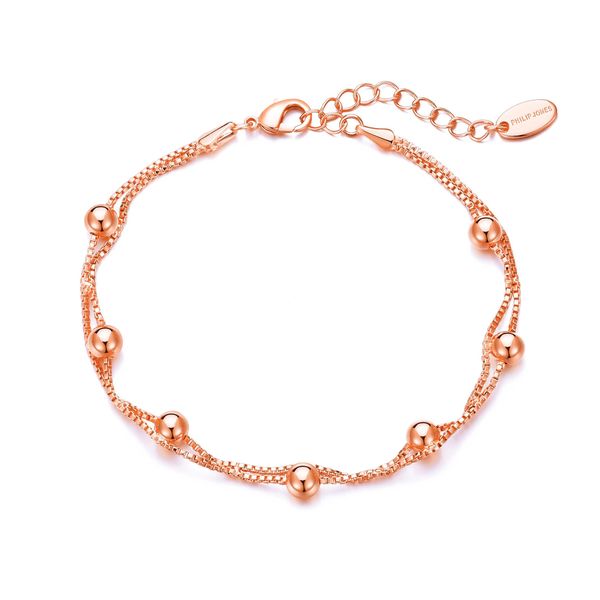 Philip Jones Rose Gold Plated Ball Bracelet