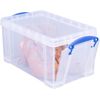 Really Useful Box Plastic Storage 8 Litre Open Fronted Box Clear