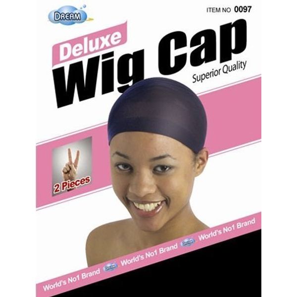 DREAM Deluxe Wig Cap Black 24 pc (Model: 097 BLACK), Spandex cap, Wig cap, Mesh cap, Snood, Hair net, Fish net