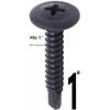 Modified Truss Head Self Drilling / Tapping Screws # 8 x 1" K-Lath Black (500) 
