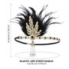 MIVAIUN 1920s Flapper Headpiece, 1920s Headband, Vintage Headband, Great Gatsby Costume Accessories for Women, 1920s Flapper Feather Headpiece, 20s Accessories for Costume Prom Wedding Party (1 Pcs)