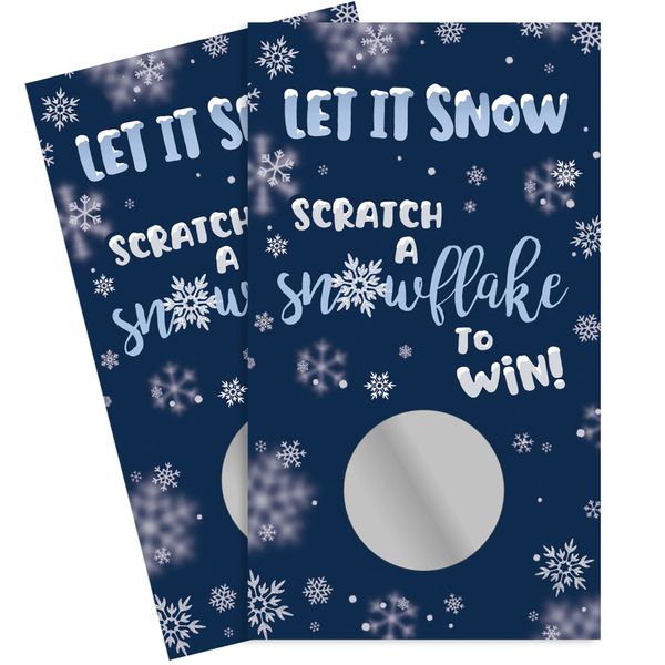 DISTINCTIVS Winter Holiday Party Games – 30 Player Scratch Off Cards – Winter Wonderland Baby Shower Party Activity and Icebreaker