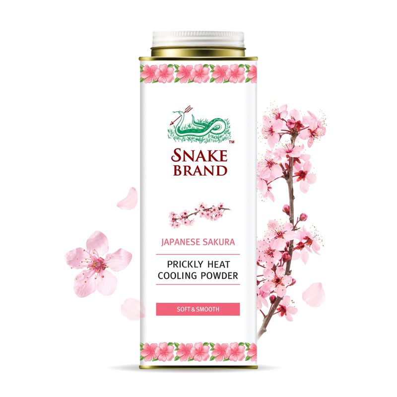 Snake Brand Prickly Heat Cooling Talcum Powder 280g - For Heat & Rash ...