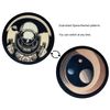 MECOWON Absorbent Coasters for Drinks with Holder - 6 Pack, Silicone, Round, Black, Dual-Sided Space-Themed Patterns