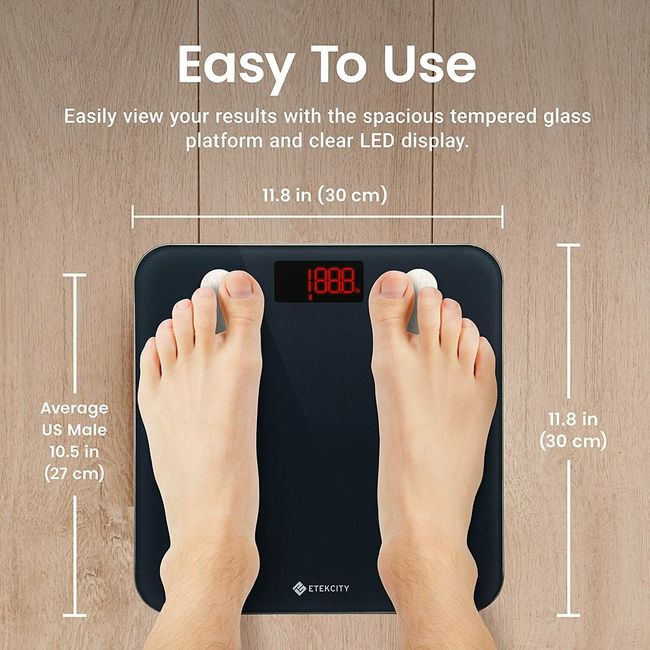 Smart Glass Body Weight Scale with Digital Display - Etekcity