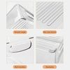 9 Pack 3 Sizes Stackable Clear Food Storage Bins Refrigerator, Pantry, Counters