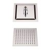 Milano Arvo 200mm Square Ultra Thin Fixed Rainfall Shower Head - Chrome