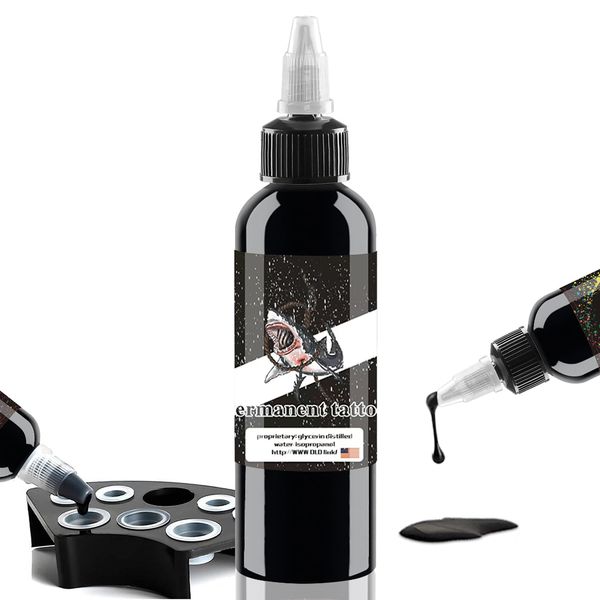 UMIKAkitchen Black Tattoo Ink - Dynamic Permanent Body Make-up for Tattoo Lining & Shading Tattoo Ink Veggie Tribal Ink (120ML)