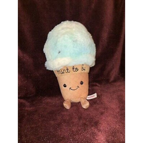 Aurora Mint To Be Ice Cream Cone Plush Stuffed Animal Soft Toy 8” Dessert Love