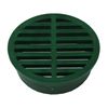 4" Outdoor Round Flat Drain Grate Cover (2, Green)