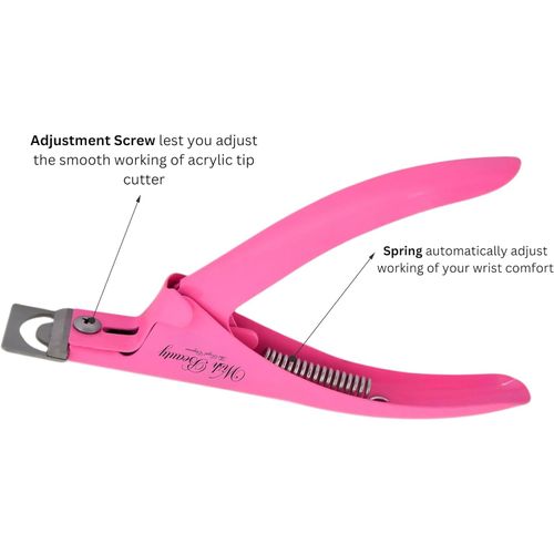 Glamified Glam Stainless Steel Acraylic Nail Tip Cutters Cuticle Nail Clipper Trimmers Artificial Fake Gel Nail Remover Manicure Pedicure Nail Timmers(Pink)